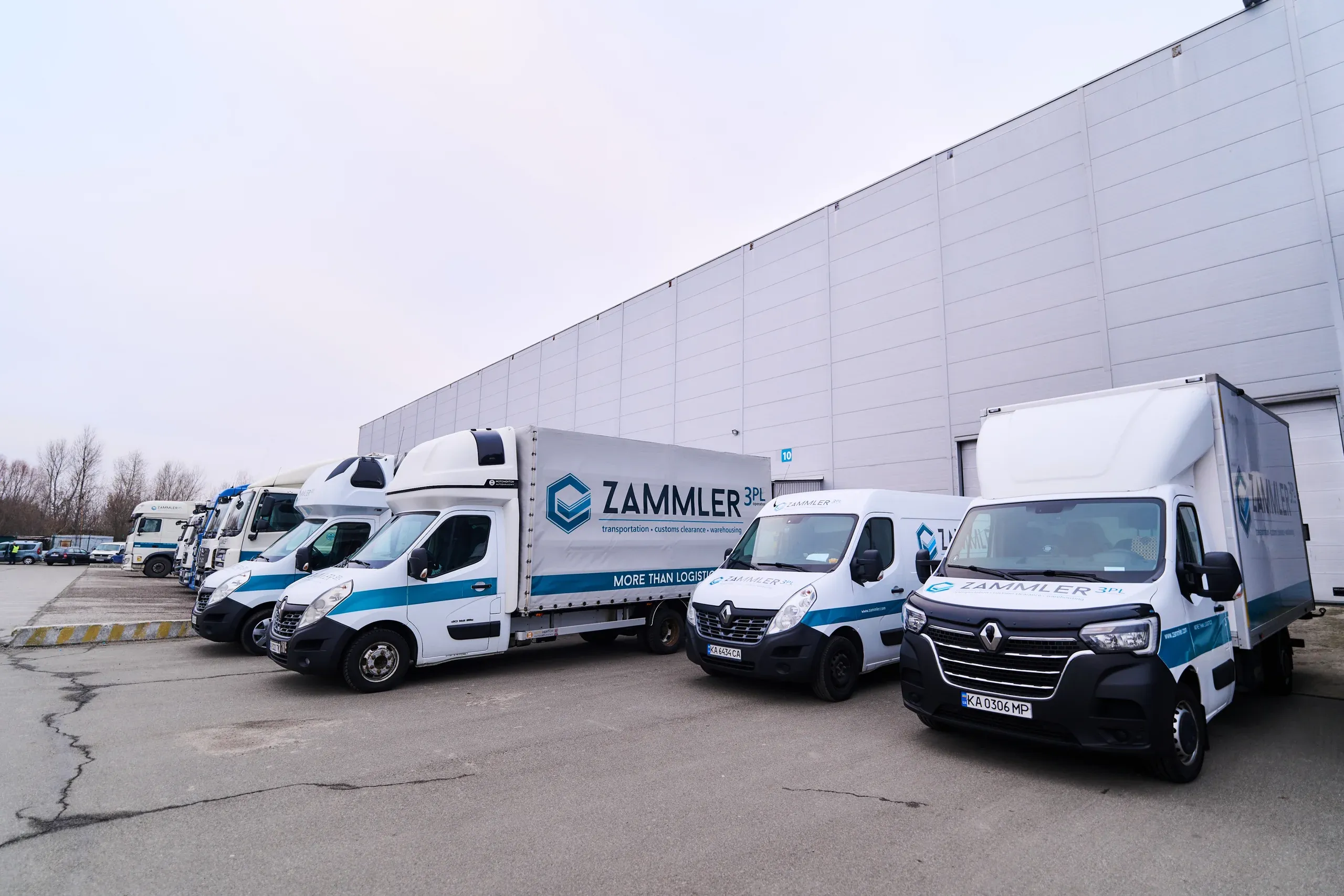 ZAMMLER trucks at a warehouse